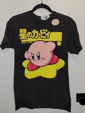 NWT Nintendo Super Mario Kirby Warp Star Adult Short Sleeve T-Shirt size S